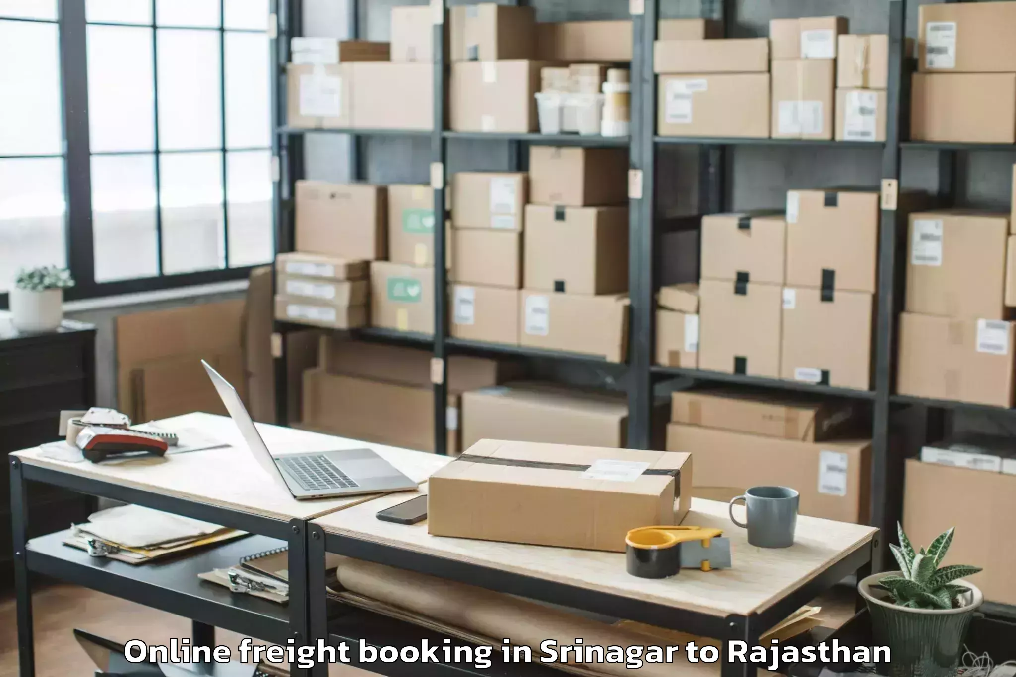 Leading Srinagar to Chhabra Online Freight Booking Provider